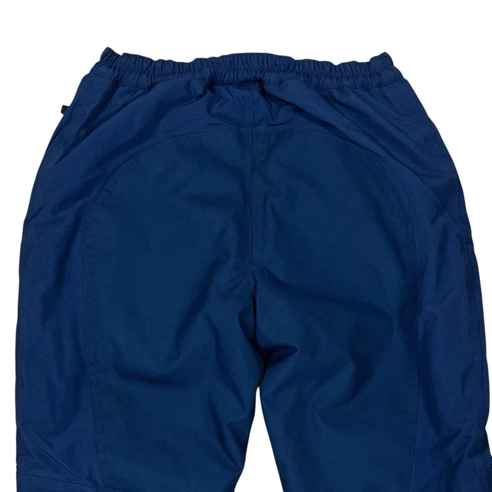 Lands End Youth Snowpants Size 12 Navy Elastic Waist & Boot Cuffs Thermal Warm